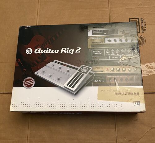 Native Instruments Rig Kontrol 2 USB Guitar Rig Foot Controller Silver In Box