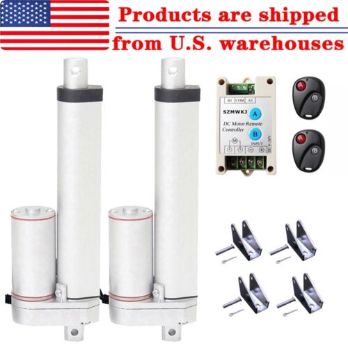 1500N 2X8″ Linear Actuators 12V DC Electric Motor W/ Controller for Medical Lift