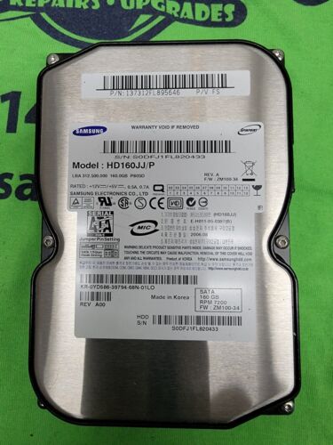 Samsung Spinpoint P80SD HD160JJ/P 160GB Internal SATA 7200RPM 3.5″