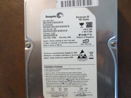 Seagate ST3750640NS 9BL148-038 FW:3.AQF AMK 750gb 3.5″ Sata HDD