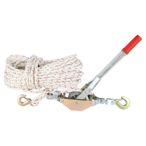 VEVOR Rope Puller Come Along Winch 3/4 Ton 1653lb Capacity 100′ of 0.6″ dia Rope