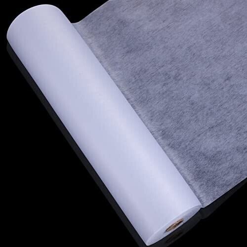 White Iron on Non Woven Fusible Interfacing Medium Weight 20 Inch x 60 Yard