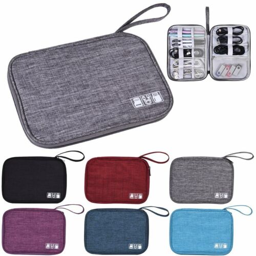 Mini Portable Earphone Data USB Cable Travel Case Organizer Pouch Storage Bag