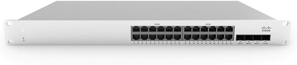 CISCO DESIGNED Meraki MS210-24P Ethernet Switch – Hardware Only