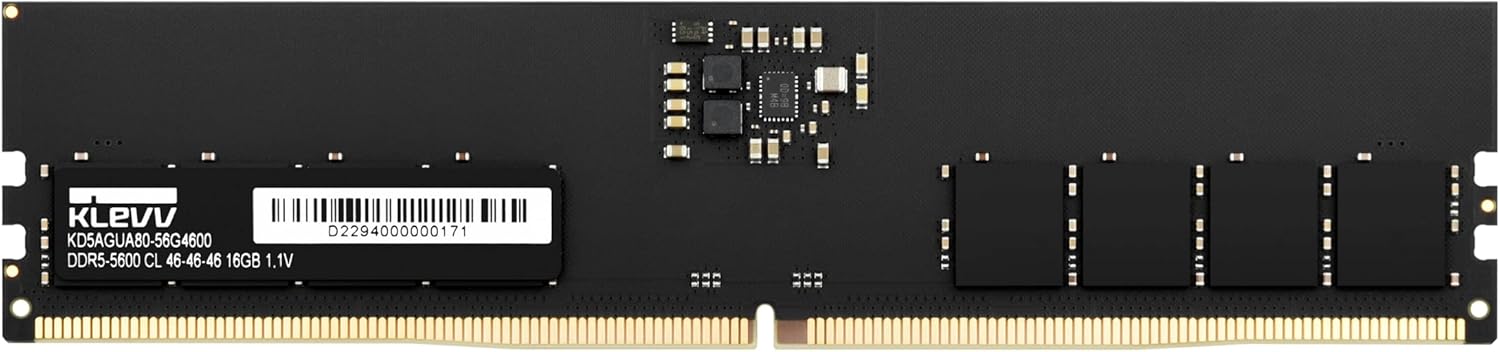 KLEVV DDR5 32GB (1x32GB) 5600MHz CL46 A-DIE 1.1V UDIMM Desktop Ram Memory SK Hynix Chip (KD5BGUA80-56G460A)