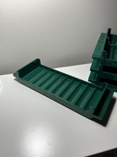 BankSupplies Dime Rolled Coin Storage Tray – Green – 50 Dollar Capacity – 1 Tray