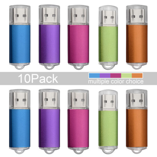 10Pack 2.0 8 GB USB Flash Drives Memory Stick Data Storage Disk Thumb Pen Drives