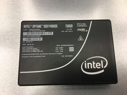 Intel P4800x 750GB Optane SSD U.2 NVME PCIE SSDPE21K750GA Solid State Drives