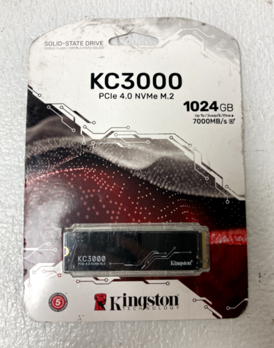 Kingston KC3000 M.2 2280 1024GB PCIe 4.0 x4 NVMe M.2 Solid State Drive