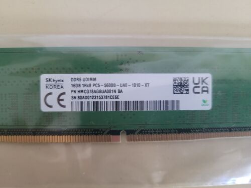 SK Hynix 16GB DDR5 5600MHz UDIMM Desktop RAM HMCG78AGBUA081N