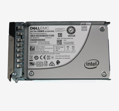 Dell Intel S4610 960GB SATA 6Gb/s MU 2.5″SSD X31G3 w/14G 15G Tray 100% Health