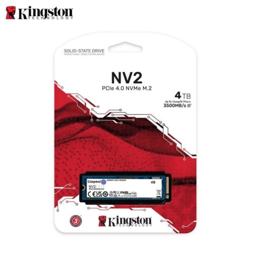 NEW Kingston SNV2S 4000G 4TB NV2 M.2 2280 PCIe 4.0 NVMe SSD SNV2S/4000G