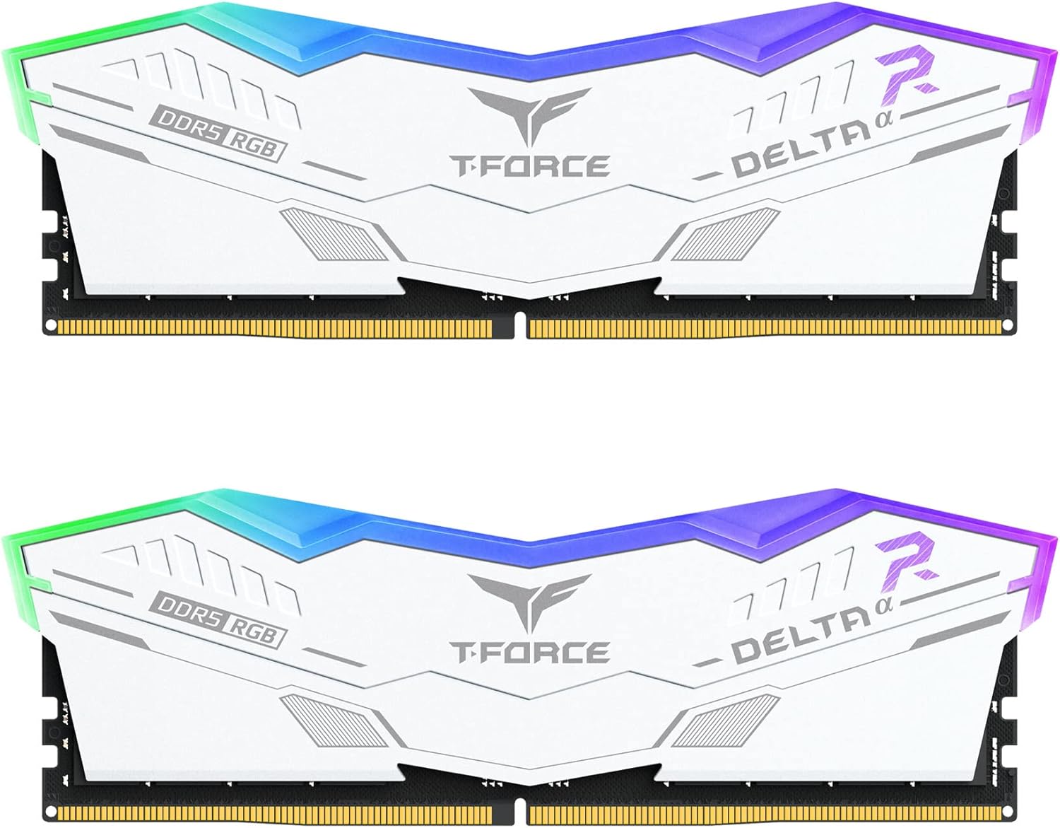 TEAMGROUP T-Force Delta Alpha RGB DDR5 Ram 32GB Kit (2x16GB) 6000MHz (PC5-48000) CL38 Intel XMP 3.0 & AMD Expo Compatible Desktop Memory Module Ram White – FF8D532G6000HC38ADC01