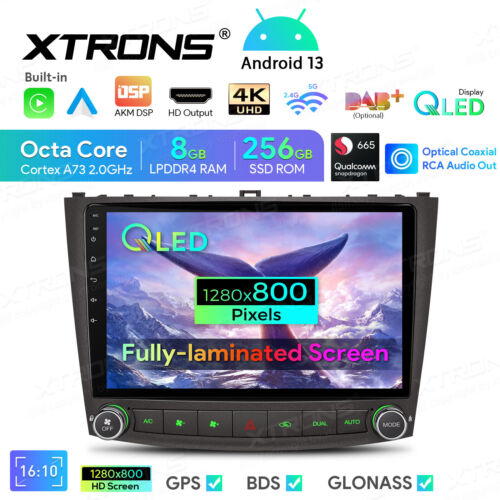 4G LTE Android 8-Core 256G Car Play Stereo GPS Radio For Lexus IS200/250/300/350