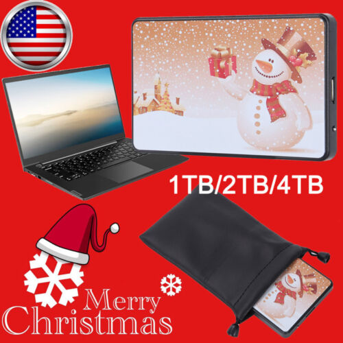 USB Hard Disk Wide Compatibility Compact Design 1T/2T/4T Xmas Laptop Hard Drive