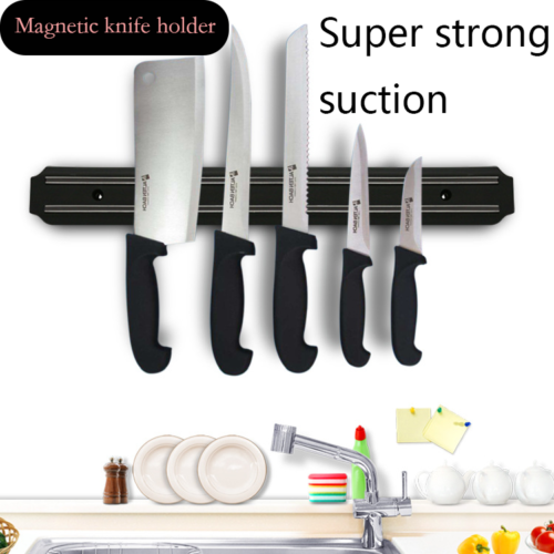 Wall Mount Magnetic Knife Scissor Storage Holder Rack Strip Kitchen Tool