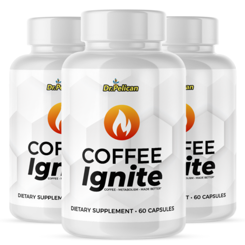 Coffee Ignite- Keto & Weight Support- 3 Bottles- 180 Capsules