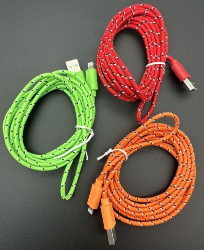 Fabric Braided USB Data Cable charger FOR iphones