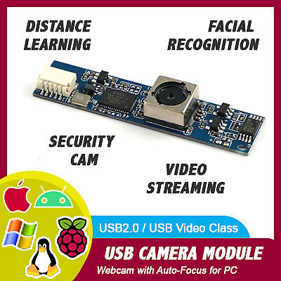 5MP USB Camera Module; OV5640 Webcam with Auto-Focus for PC