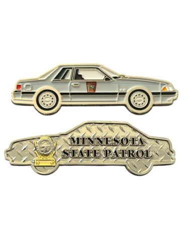 Minnesota State Patrol 1989 SSP Fox Body Mustang Challenge Coin Gry MSP Trooper