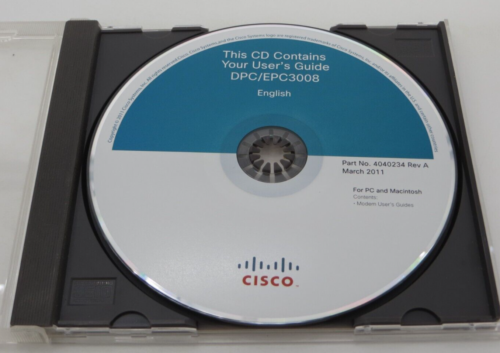 DPC/EPC3008 Cisco User’s Guide Part No. 4040234 Rev A Software CD vintage com