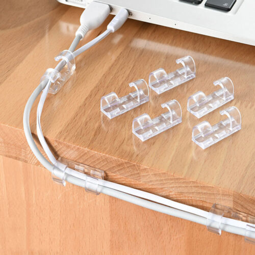 20Pc Wire Clips Adhesive Cord Management Organizer Cable Holders Car Wire Clips