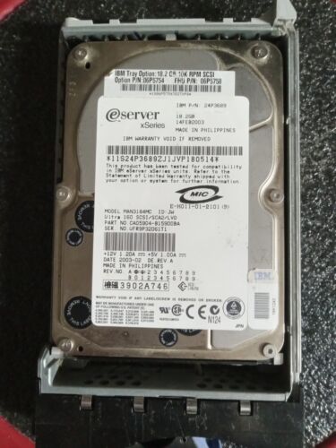 eserver xSeries 18.2GB Ultra 160 Hard Drive