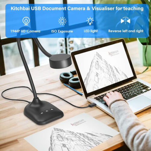 USB Document Camera 2K 5MP Autofocus Image Invert USB Webcam Visualizer With JY