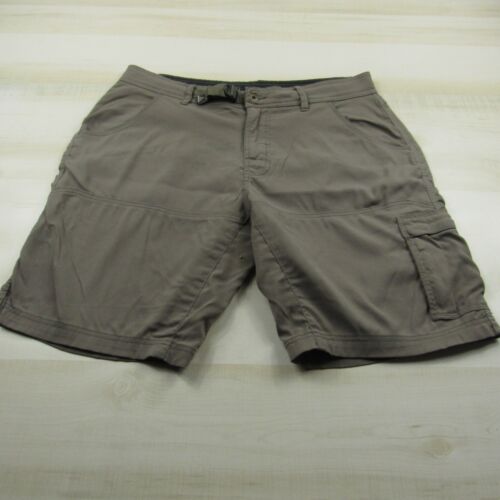 Prana Shorts Mens 34 Brown Zion Cargo Pockets Hiking Nylon Tech 36×10