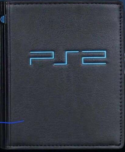 NEW RETRO VINTAGE SONY PLAYSTATION 2 PS BI-FOLD WALLET BIFOLD BLACK PS2