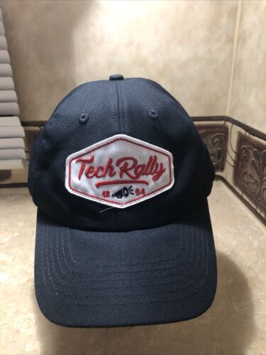 BLACK TECH RALLY ADJUSTABLE ADULT BASEBALL HAT CAP DELL INTEL 1984