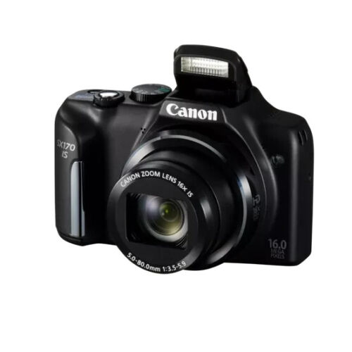 Canon PowerShot SX170 IS 16.0MP Digital Camera – Black