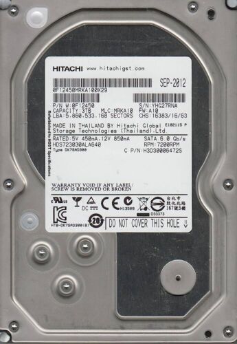 **ZERO HOURS**-HDS723030ALA640-Hitachi Deskstar 7K3000 3TB 3.5″ Internal HDD