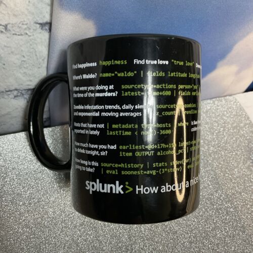 SPLUNK Mug IT Tech Computer  Binary Matrix Code Monkey Advertising