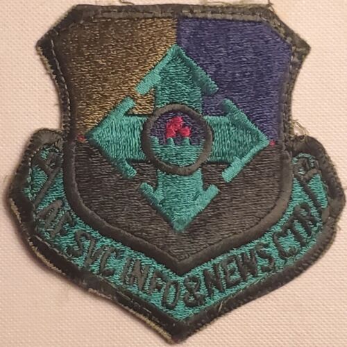 USAF AIR FORCE SERVICE INFORMATION & NEWS CENTER MILITARY PATCH SUBDUED VTG ORIG