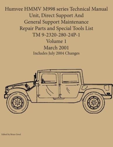 Humvee Hmmv M998 Series Technical Manual Unit, Direct Support And General S…