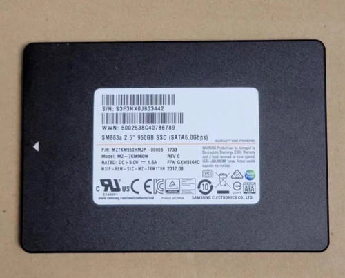 New Samsung PM863a 960GB SATA Data Center Solid State Drive Enterprise Class