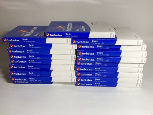 Lot Of 21 2020 Intuit TurboTax Basic Federal Windows & Mac Disc or Download New