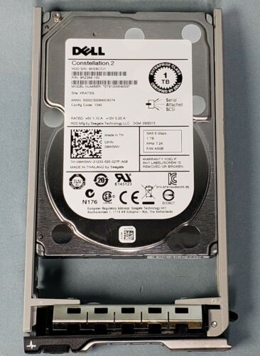 2x Dell Enterprise Seagate 1TB 7.2k 2.5″ SFF SAS Hard Drive 9W5WV ST91000640SS