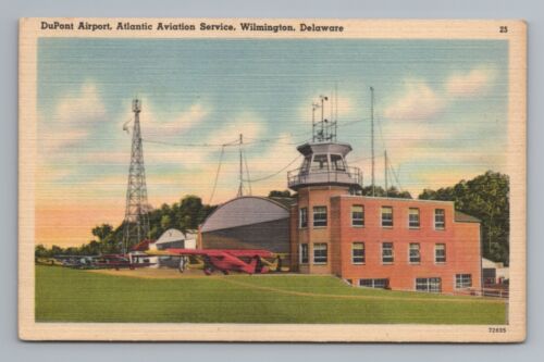 DuPont Airport Atlantic Aviation Service Wilmington Delaware Postcard