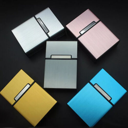 Cigarette Case Lighter Tobacco Holder Aluminum Pocket Box Storage Container 20