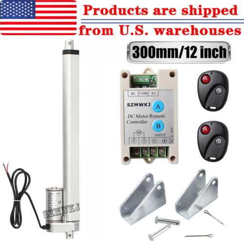 Heavy Duty 12″ Inch Linear Actuator 220lbs/1000N Pound Max Lift 12VVolt DC Motor