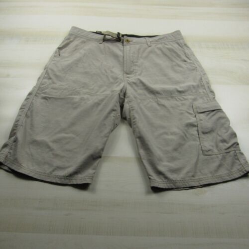 Prana Shorts Mens Large Brown Beige Zion Cargo Pockets Outdoor Hiking Nylon Tech