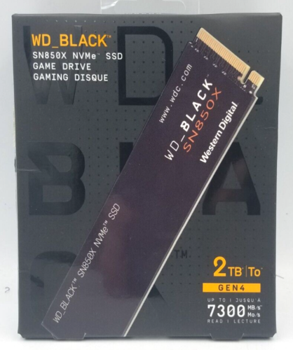 WD BLACK SN850X 2TB NVME GAMING SSD Solid State Drive Gen4 New Damaged box