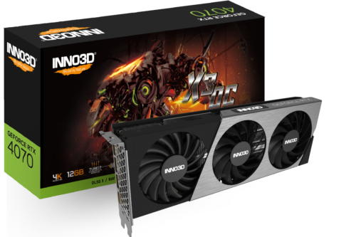 INNO3D RTX 4070 X3 OC 12GB GDDR6X 192 Bit PCI-E 4.0 x 16 HDMI DP 192 Bit 3YEARS