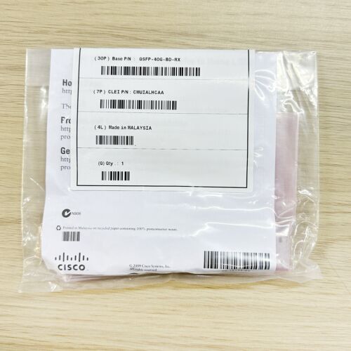 New Cisco QSFP-40G-BD-RX 40GBASE-SR BiDi QSFP+, 832nm – 918nm, 30-150m