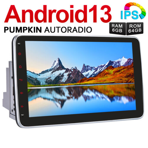 Pumpkin 10.1″ Android 13 Double DIN Car Stereo Radio Carplay 6GB 64GB Head Unit