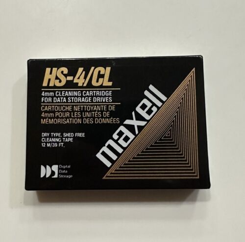 Maxell HS-4/CL 4mm Dry Type Cleaning Tape Cartridge for DDS Data Storage Drives