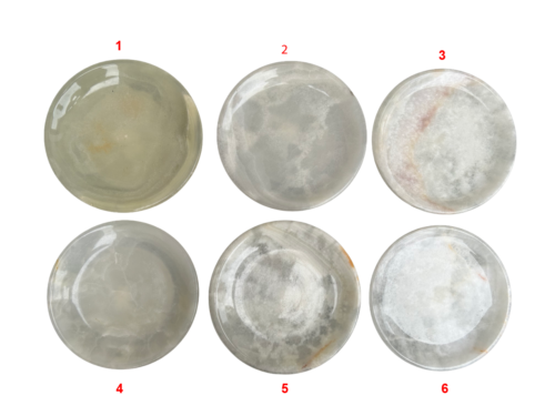 Onyx Stone Serving Plate 6″ Inch Handmade Natural White Gemstone Decorative Gift