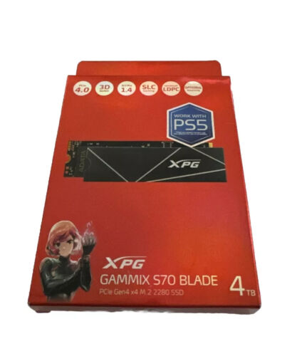 ADATA – XPG GAMMIX S70 Blade 4TB Internal SSD PCIe Gen 4 x4 with Heatsink for…